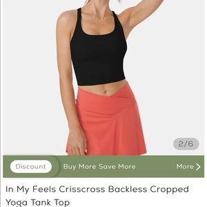 *BRAND NEW, TAGS ON* Halara Criss Cross Back Yoga Crop Tank size M